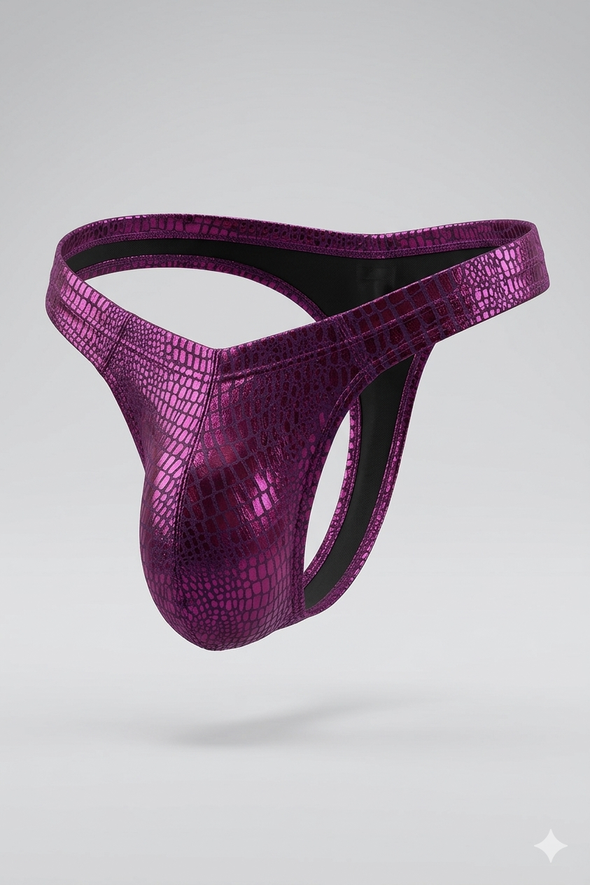 Metallica Men's Thong with Bulge Pouch - Hot Pink Croc – JJ Malibu