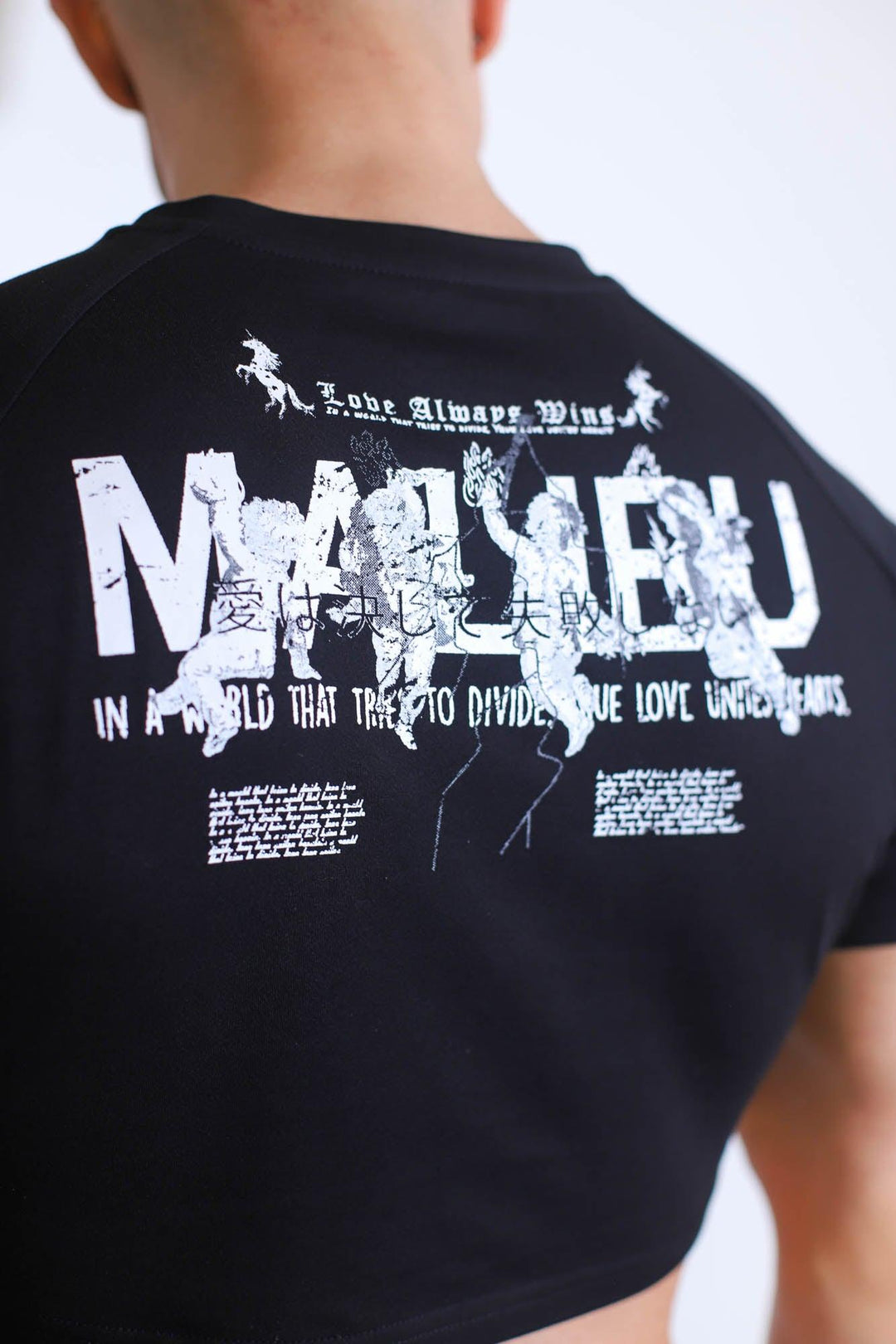 Men's Fitted Crop Top - Malibu Angel - JJ Malibu