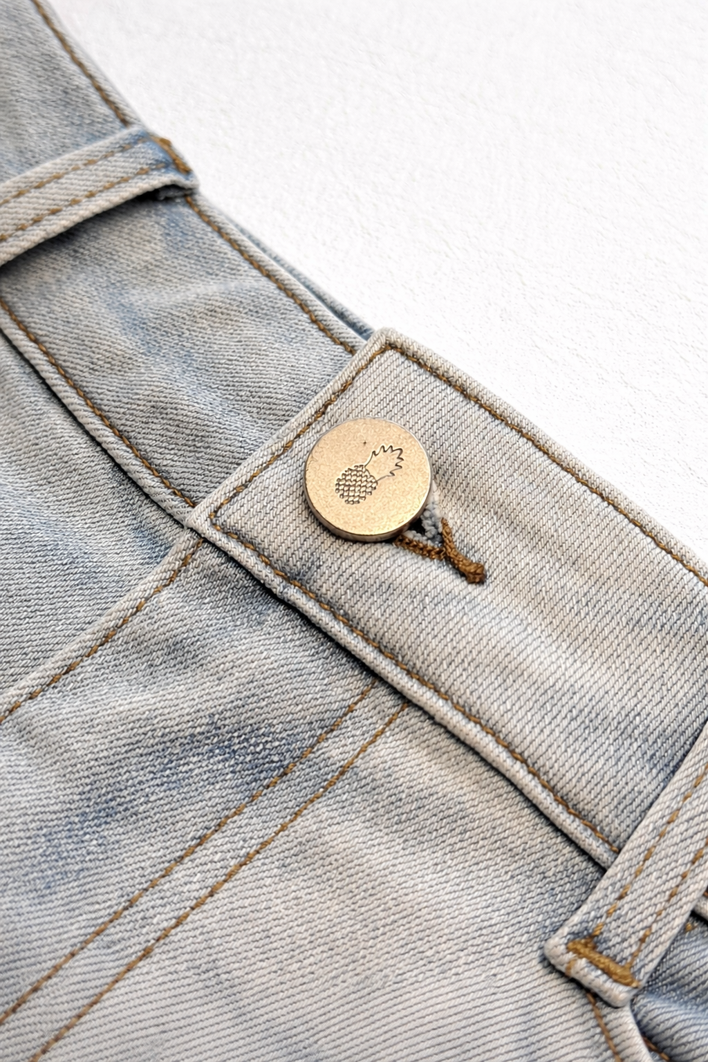 Cheeky Summer 2.5" Denim Brief Shorts - Sky Blue