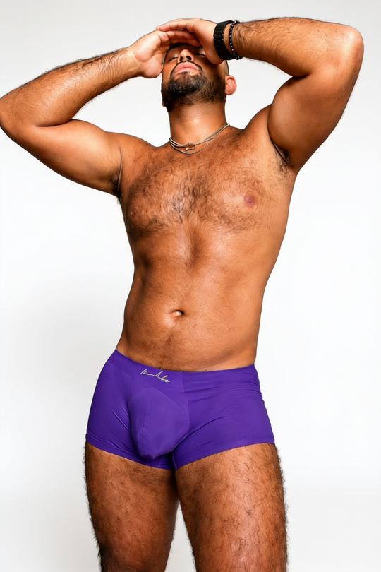 Come-Over Silky Seamless Boxer Briefs - Violet