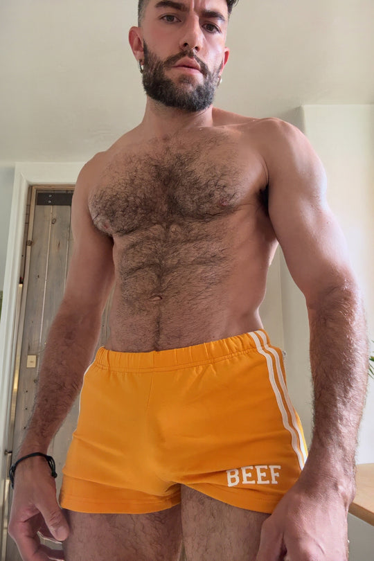 Varsity Boy Short Shorts - Tangerine Orange
