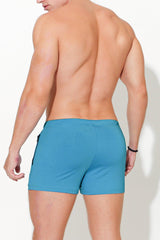 Karma 2" Short Shorts with Zipper Pockets - Azure Blue - JJ Malibu 