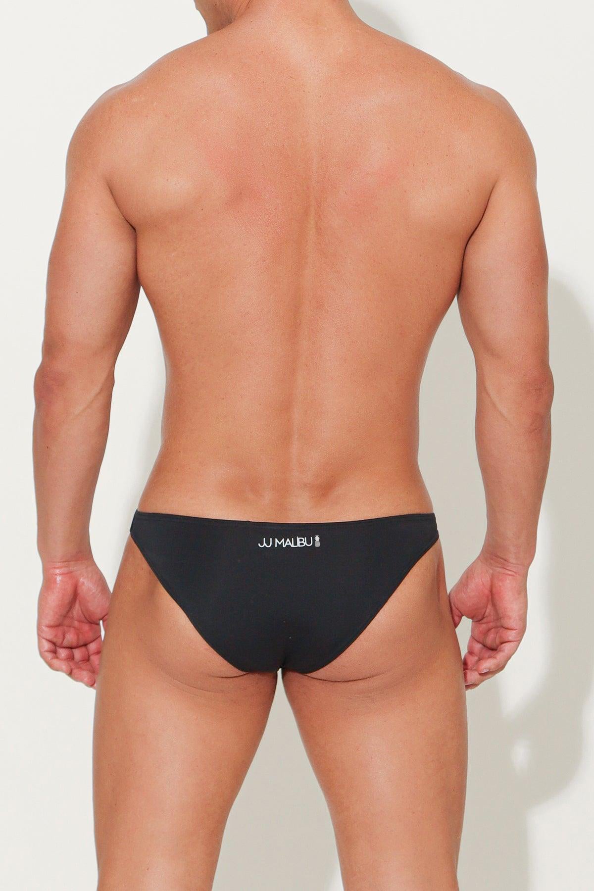 Renaissance Low-Cut Swim Bikini Briefs for Men - Black