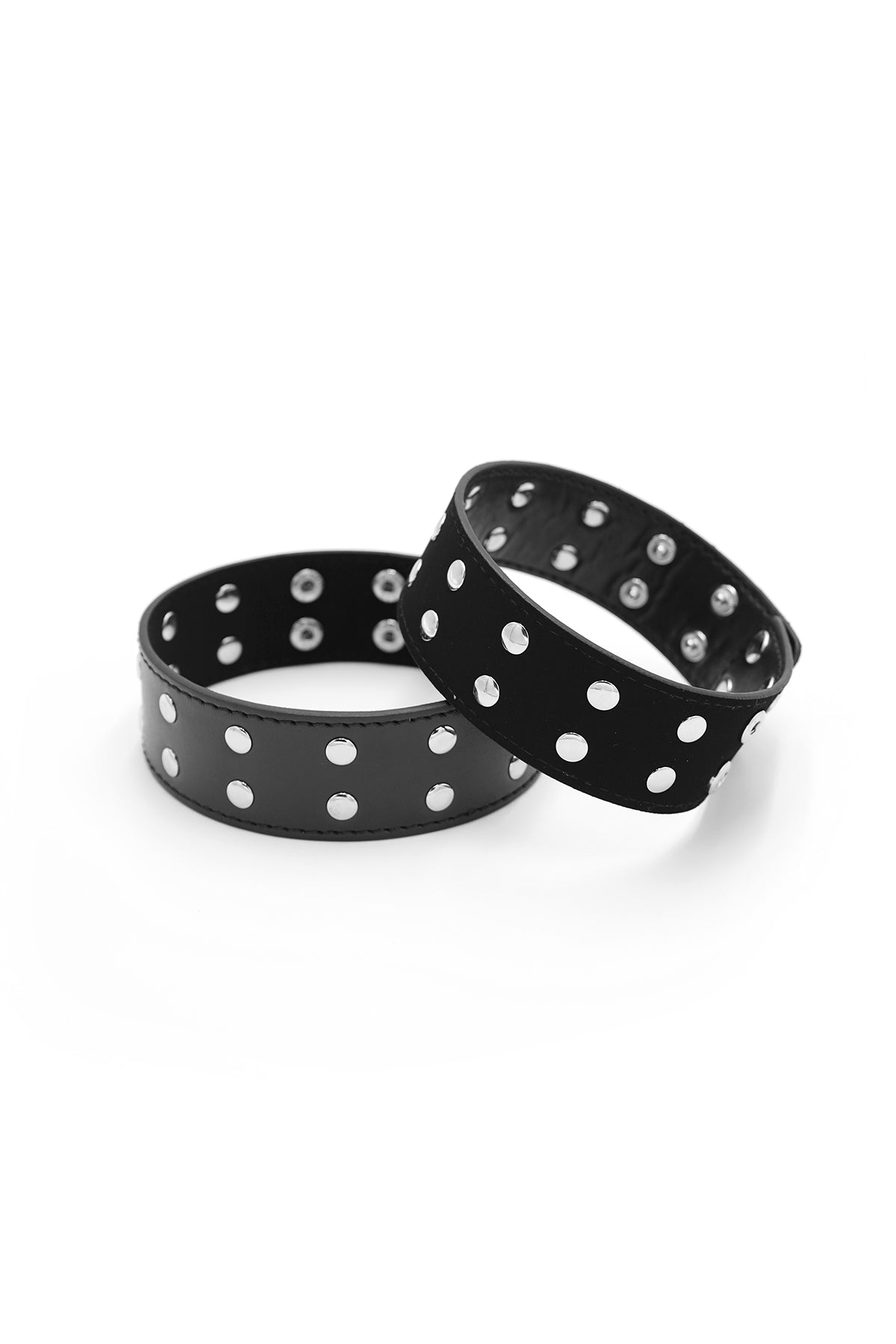 Vegan Leather Studded Arm Bands - Black
