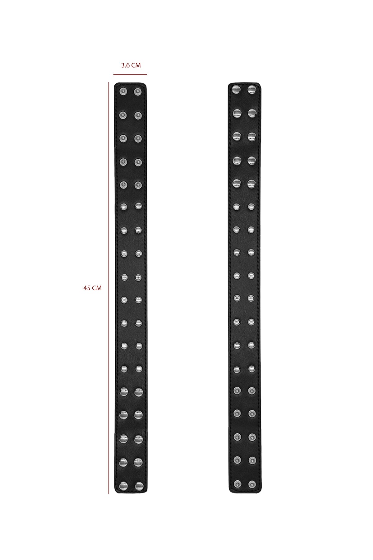 Vegan Leather Studded Arm Bands - Black