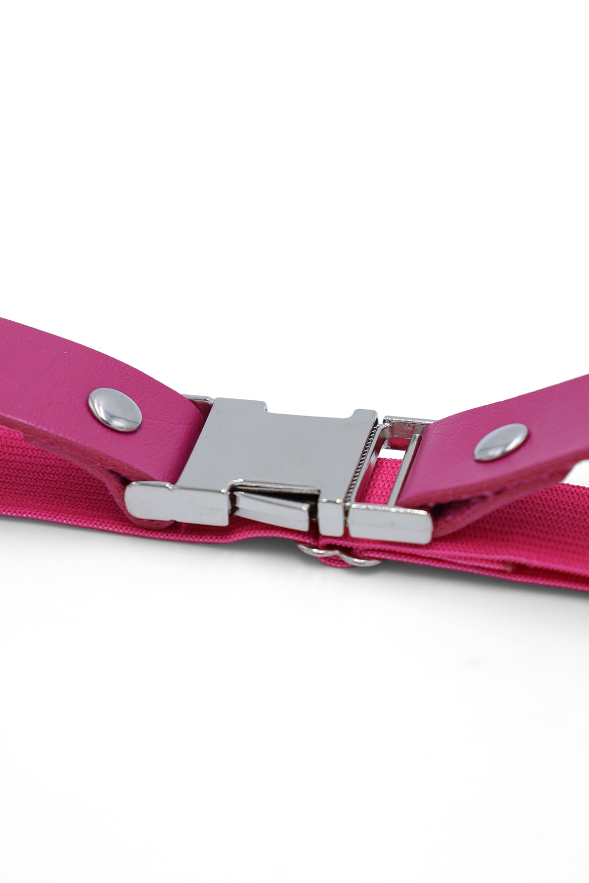 Vegan Leather Snap Buckle Leg Bands - Pink