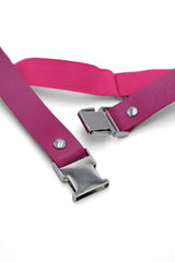 Vegan Leather Snap Buckle Leg Bands - Pink