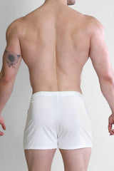 Karma 2" Short Shorts with Zipper Pockets - White
