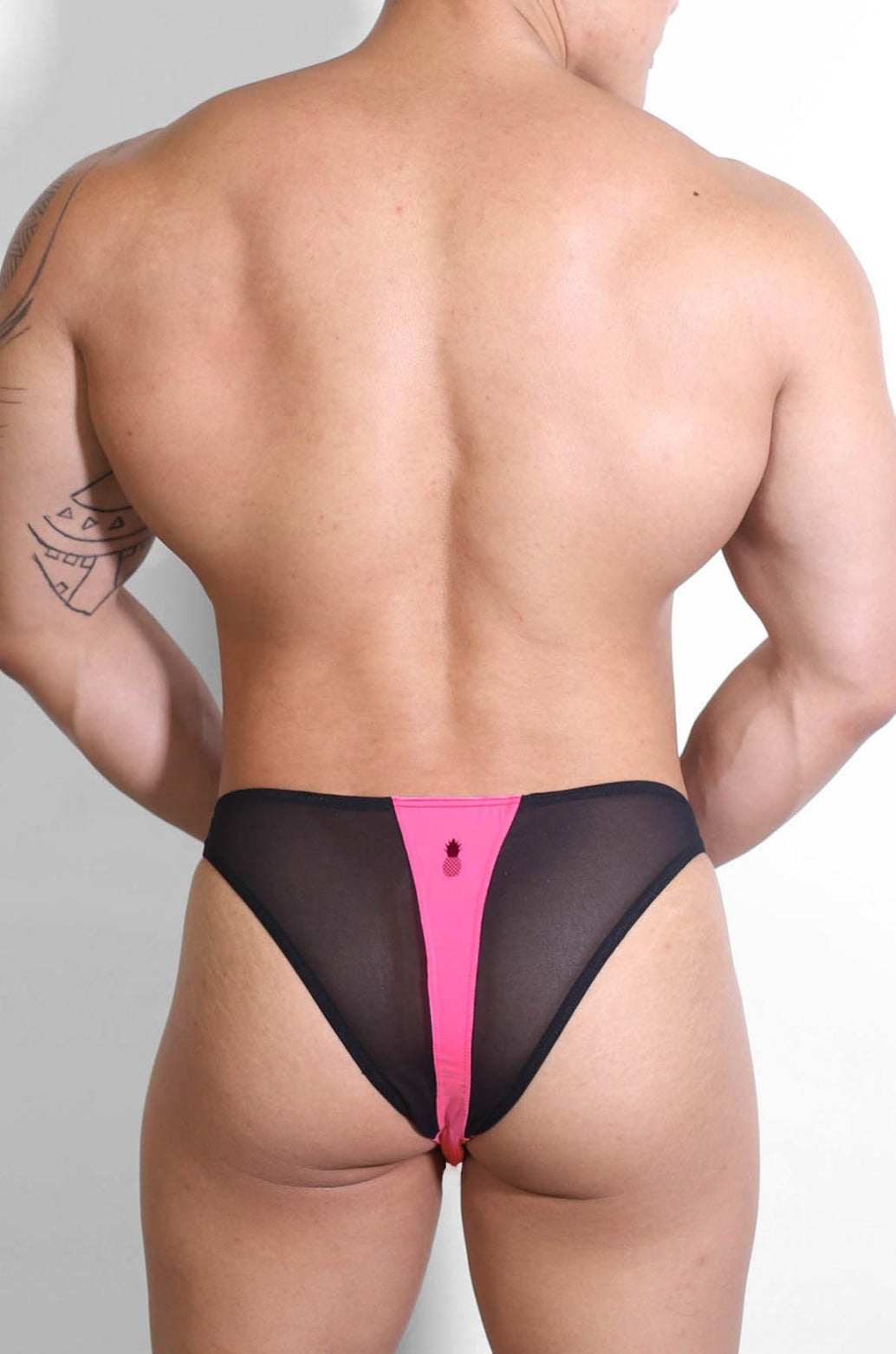 Club-Kid Mesh Bikini Briefs - Hot Pink