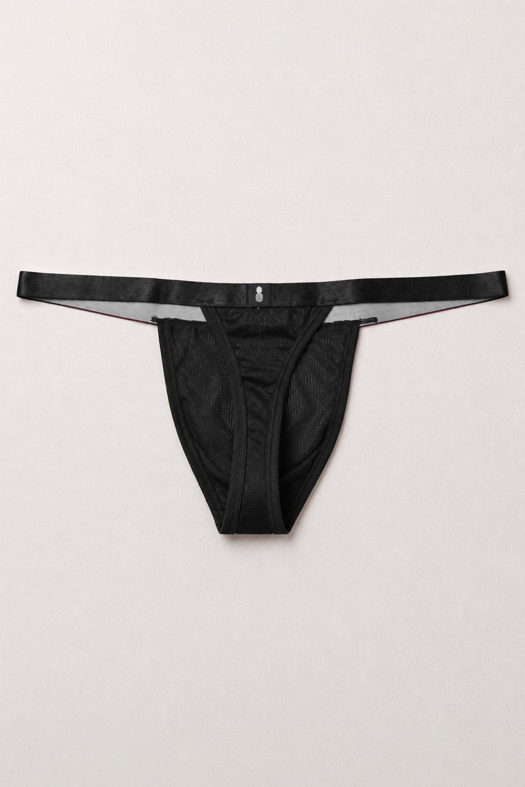 Now-or-Never Mesh Thong - Black Licorice