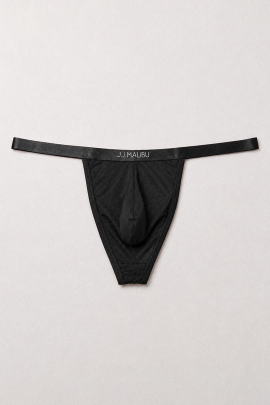 Now-or-Never Mesh Thong - Black Licorice