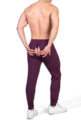 Peek-A-Boo Joggers - Plum Purple