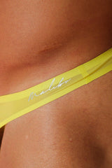 Flawless Feel Seamless Briefs with Mesh Cutout - Pineapple Yellow - JJ Malibu 