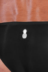 Flawless Seamless Bikini Briefs with Mesh Cutout - Midnight Black