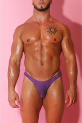 Flawless Seamless Bikini Briefs with Mesh Cutout - Royal Purple
