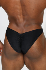 Dynamic Scrunch-Butt Bikini Briefs - Obsidian Black