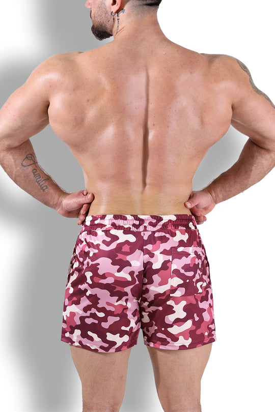 Quick-Dry Mesh Shorts - Purple Camo