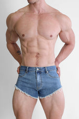 Cheeky Summer 2.5" Denim Brief Shorts - True Blue