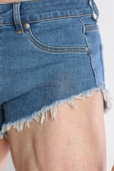 Cheeky Summer 2.5" Denim Brief Shorts - True Blue