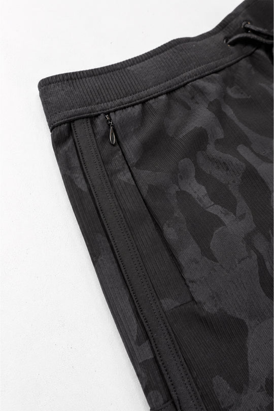 City Fit Drawstring Short Shorts - Black Camo