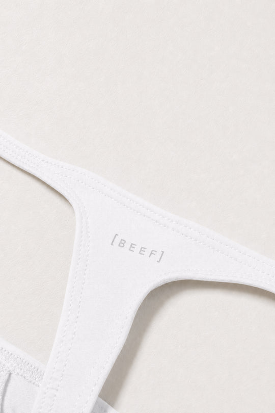 Strappy Little Swim Thong - Polar White