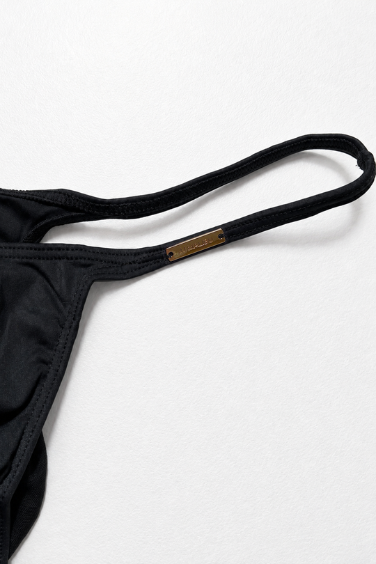 Strappy Little Swim Thong - Midnight Black