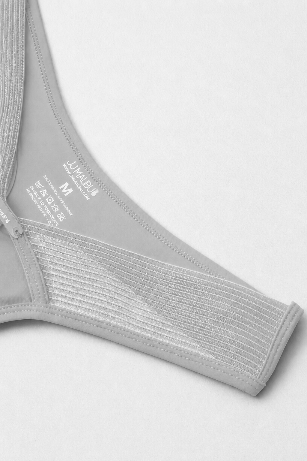 Lattice Side Mesh Thongs - Glacier Grey