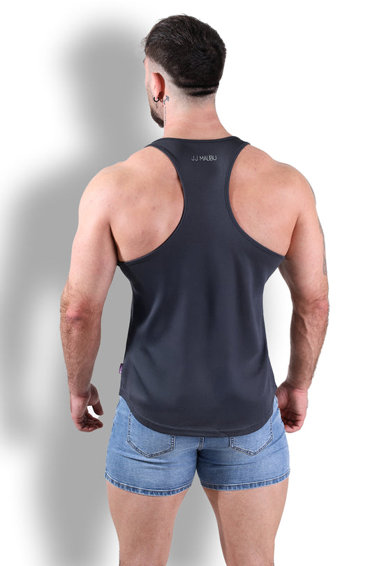 JJ Cool-Dry Gym Stringer - Dark Grey
