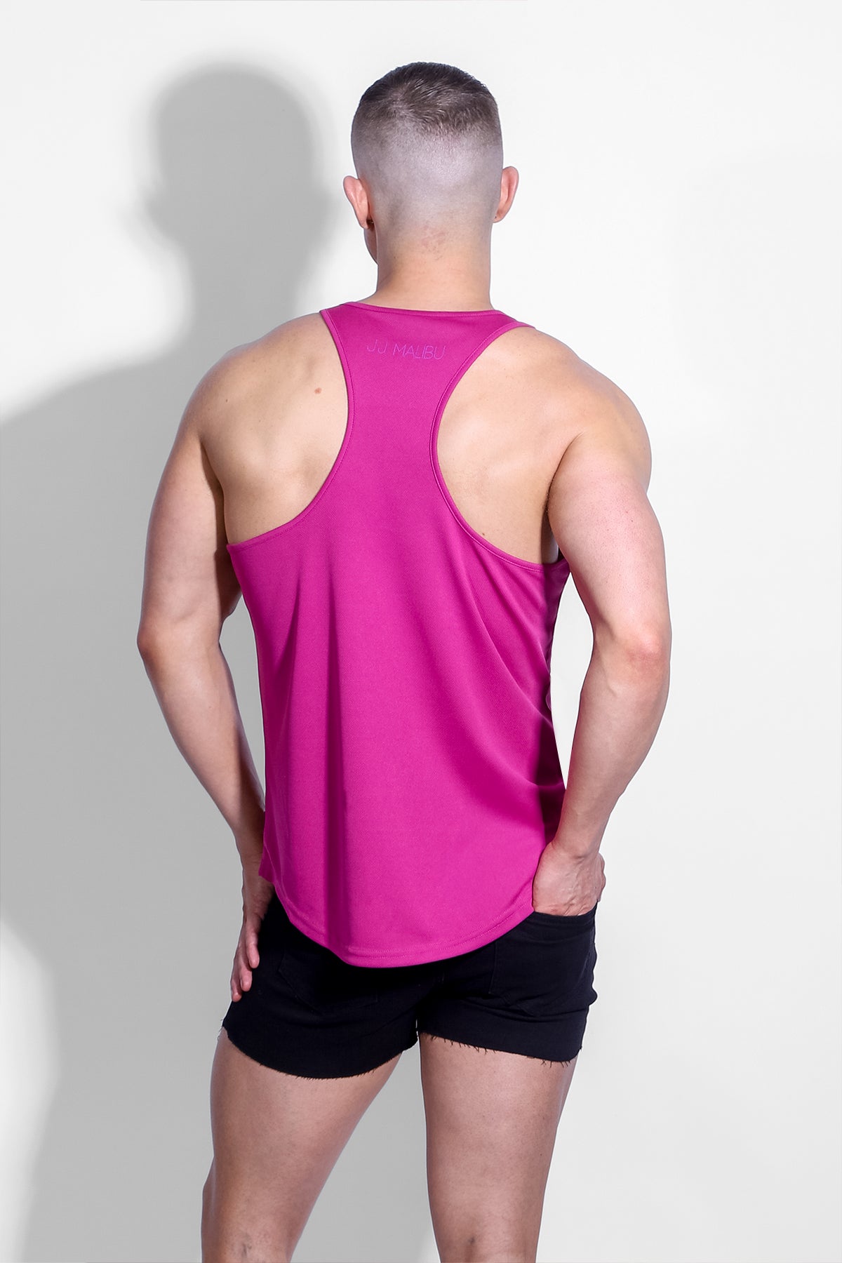 JJ Cool-Dry Gym Stringer - Dark Pink