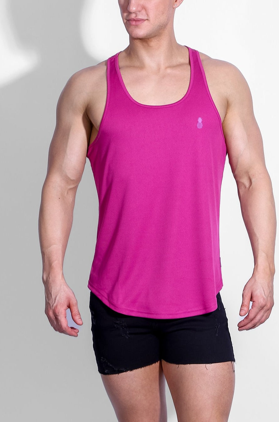 JJ Cool-Dry Gym Stringer - Dark Pink
