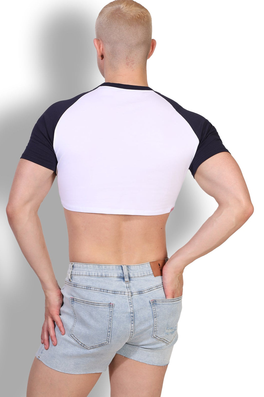 Muscle-Fit Crop Tee - Malibu Script