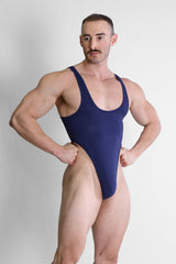 Breaking-Hearts Bodysuit - Navy Blue