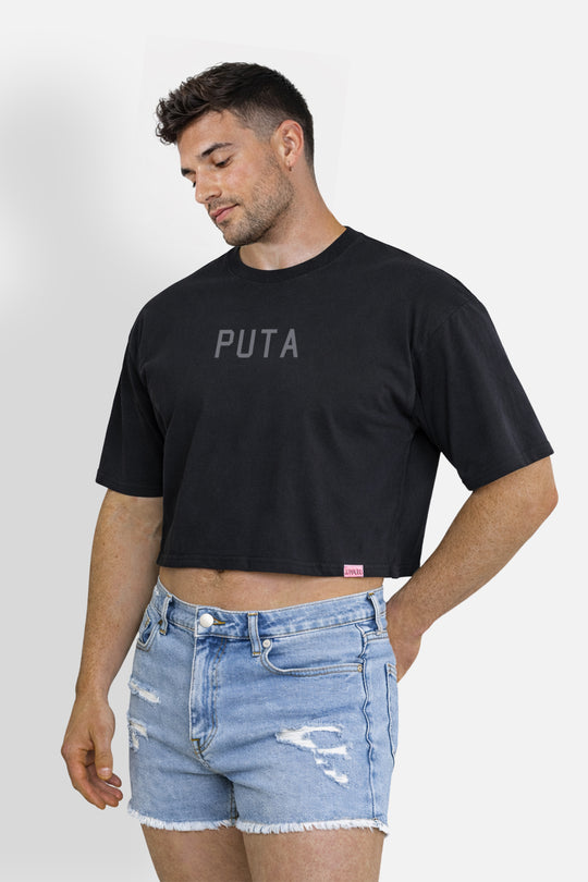 Oversized Relaxed Crop Top - Puta