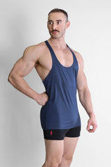 Gym Bae Classic Workout Stringer - Navy