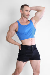 JJ Sporty Crop Tank Top - Royal Blue