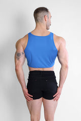 JJ Sporty Crop Tank Top - Royal Blue