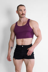 JJ Sporty Crop Tank Top- Purple