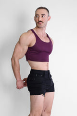 JJ Sporty Crop Tank Top- Purple
