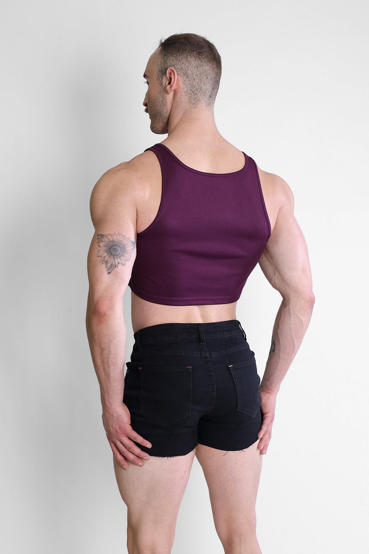 JJ Sporty Crop Tank Top- Purple