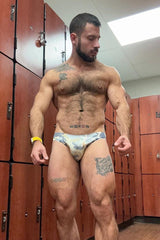 After-Hours Silky Seamless Briefs - White Camo - JJ Malibu 