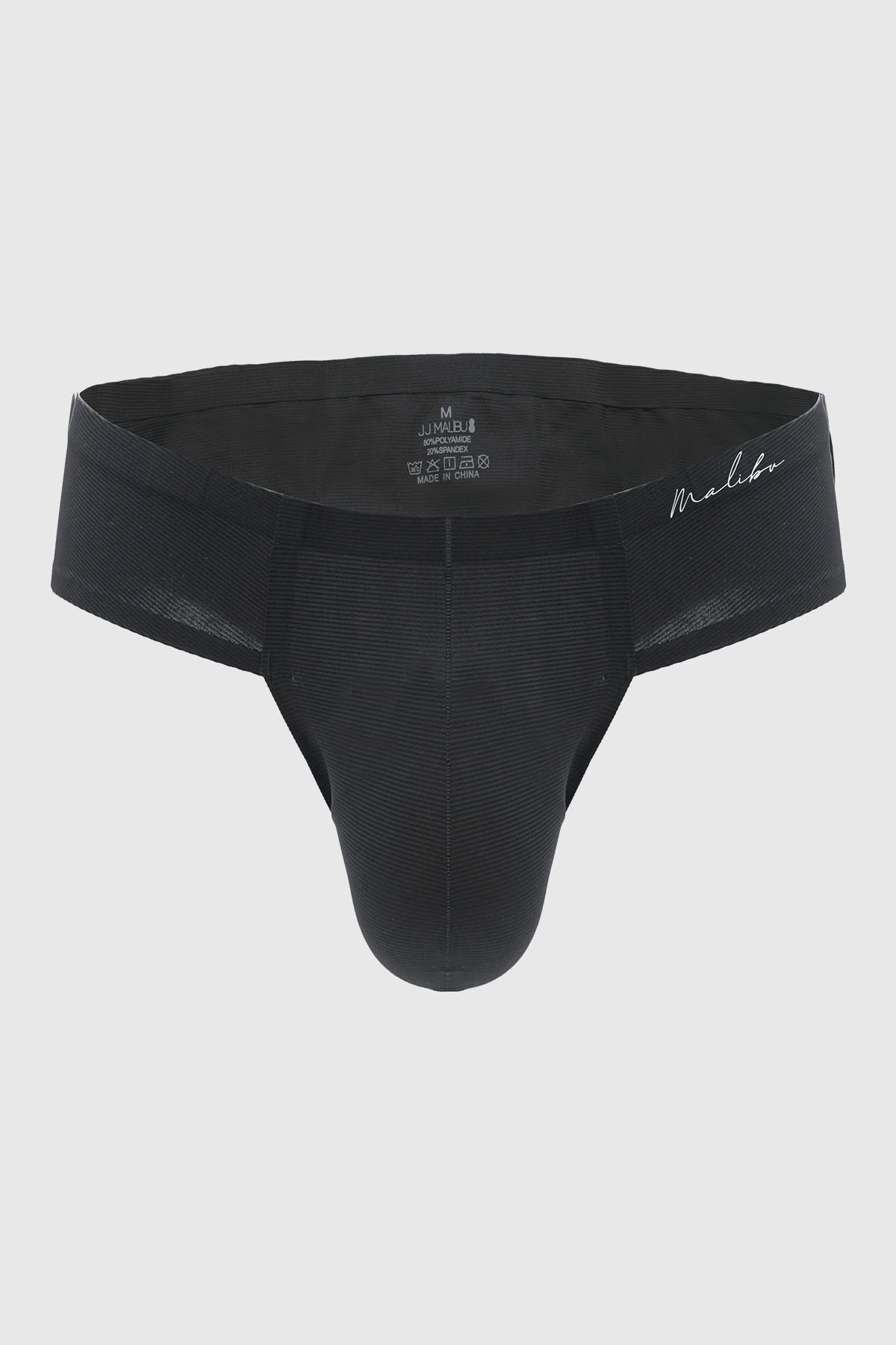 Feelin' Sultry Seamless Briefs with Bulge Pouch - Midnight Black - JJ Malibu 