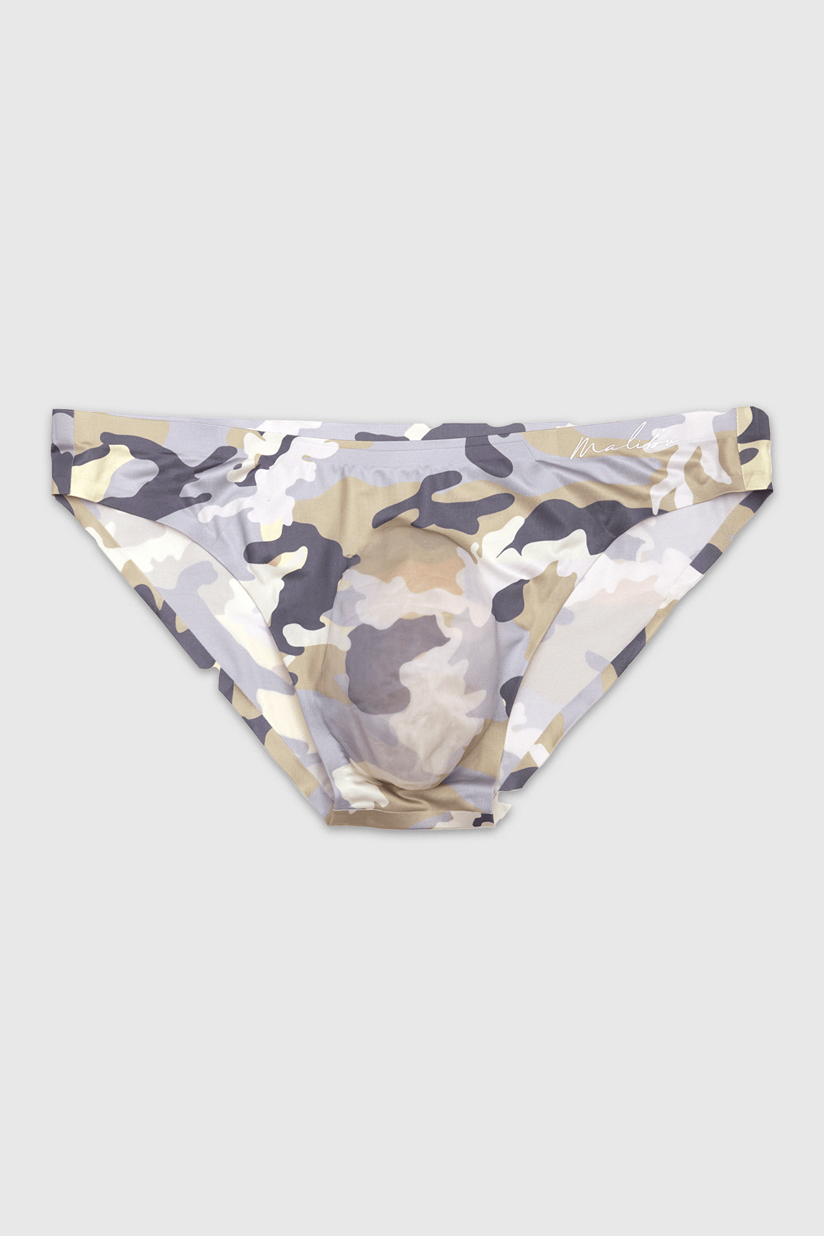 After-Hours Silky Seamless Briefs - White Camo - JJ Malibu 