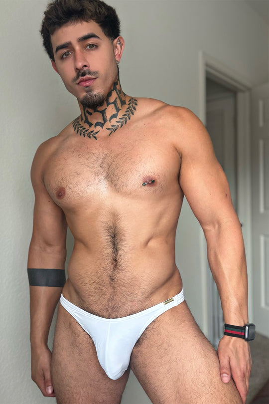 Strappy Little Swim Thong - Polar White