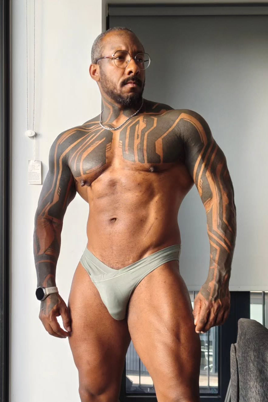 Soft Modal Criss-Cross Briefs - Charcoal Olive