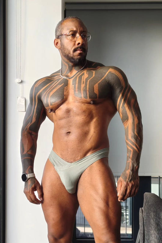 Soft Modal Criss-Cross Briefs - Charcoal Olive