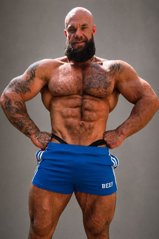 Varsity Boy Short Shorts - Bold Blue