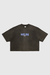 Eyes-Wide-Open Vintage Wash Oversized Crop Top - Snake - JJ Malibu 