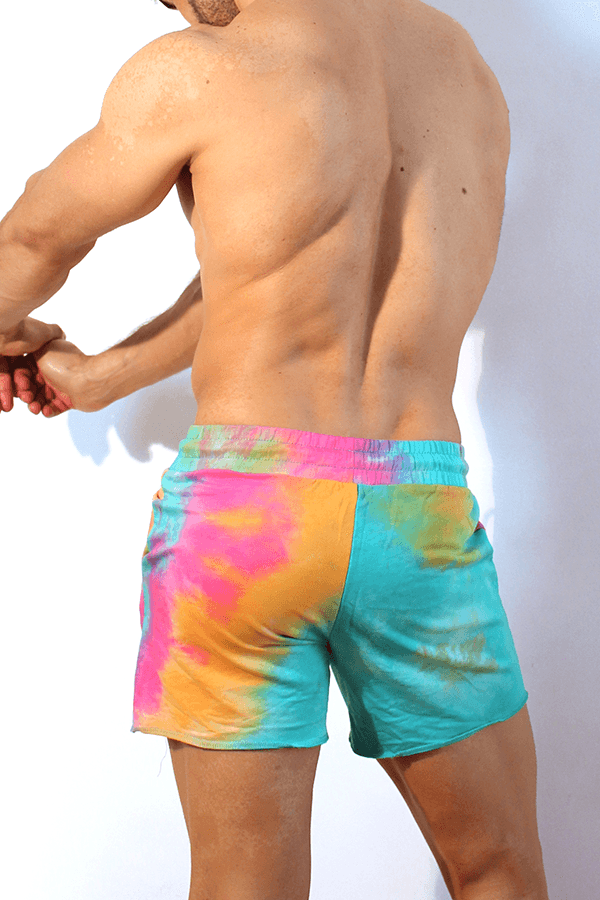 Nomad Cotton Short Shorts - Multicolor Tie Dye - JJ Malibu 