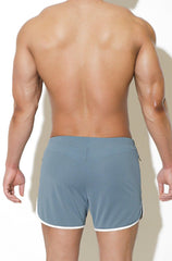 Work-It-Out Perforated 4" Short Shorts - Artic Blue - JJ Malibu 