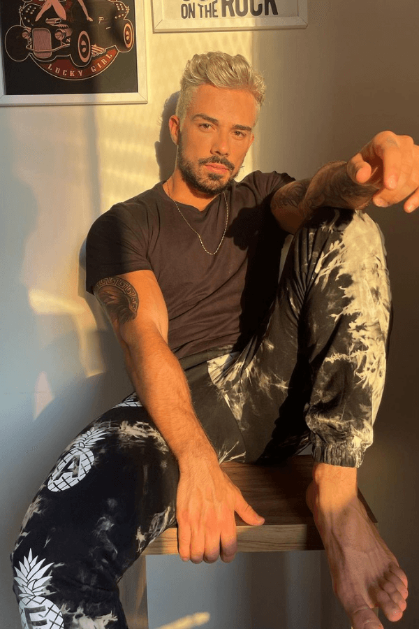 Classic Tapered Ankle Joggers - Black Tie Dye with Pineapple Print - JJ Malibu 